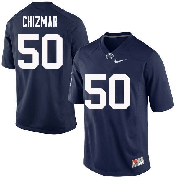 NCAA Nike Men's Penn State Nittany Lions Max Chizmar #50 College Football Authentic Navy Stitched Jersey DMC1798KM